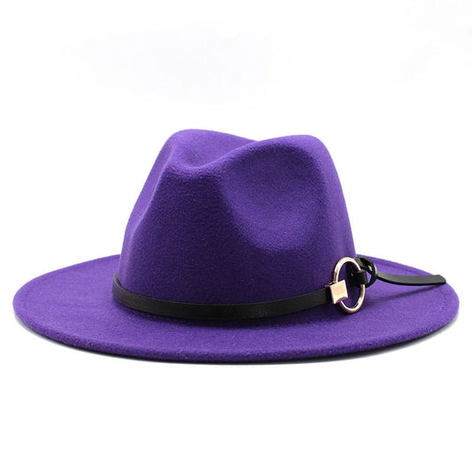 Silver Ring Cotton Fedora Hat