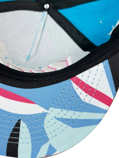 South Beach Turquoise Blue Snapback Cap