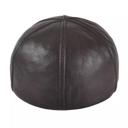 Springville Genuine Leather Flat Cap