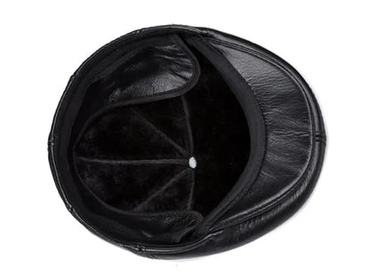 Stanley Earflaps Genuine Leather Flat Cap