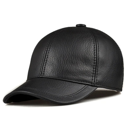 Tancarville Genuine Leather Baseball Cap