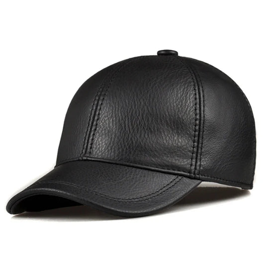 Tancarville Genuine Leather Baseball Cap