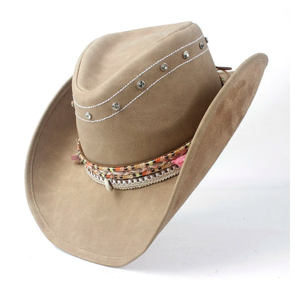 The Cherokee Genuine Leather Cowboy Hat