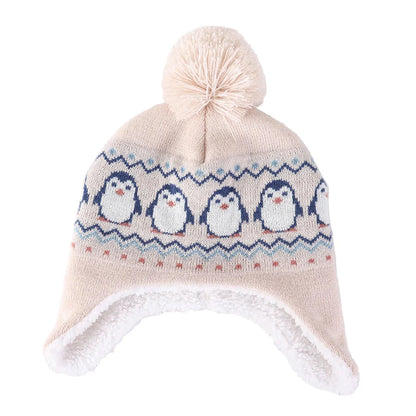 The Penguins Kids Winter Knitted Pom-Pom Beanie