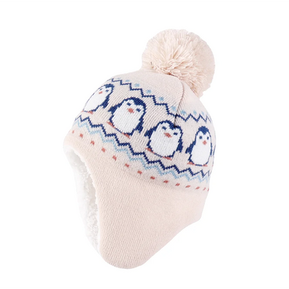 The Penguins Kids Winter Knitted Pom-Pom Beanie