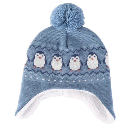 The Penguins Kids Winter Knitted Pom-Pom Beanie