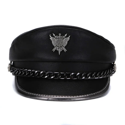 The Royal Shield Genuine Leather Sailor Cap