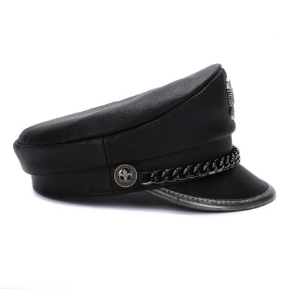 The Royal Shield Genuine Leather Sailor Cap
