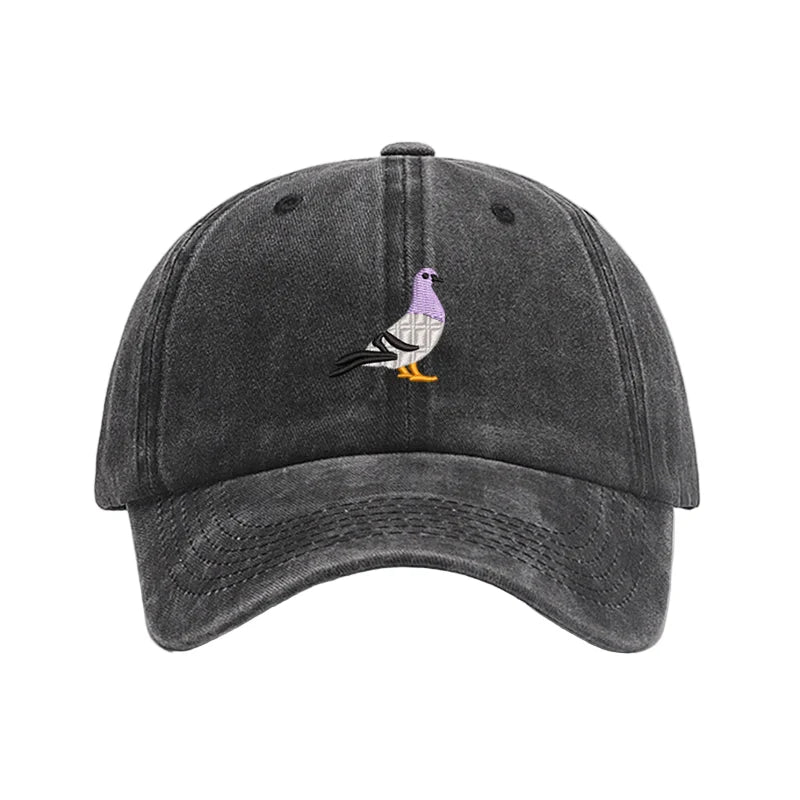 The Watching Pigeon Washed Cotton Baseball Cap