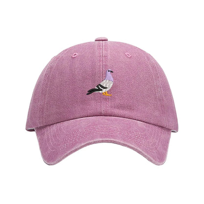 The Watching Pigeon Washed Cotton Baseball Cap