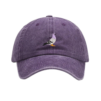 The Watching Pigeon Washed Cotton Baseball Cap