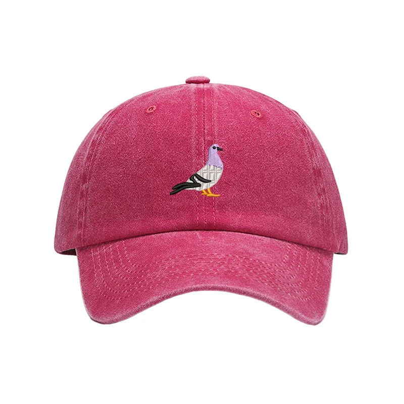 The Watching Pigeon Washed Cotton Baseball Cap