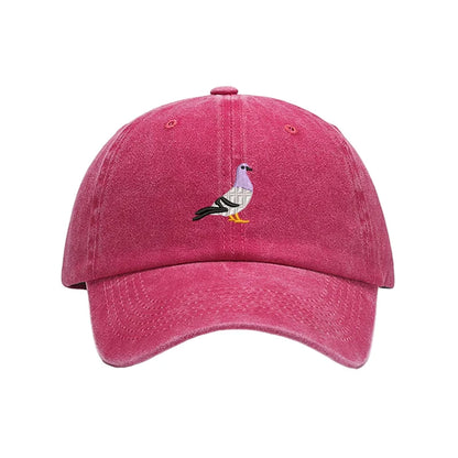 The Watching Pigeon Washed Cotton Baseball Cap