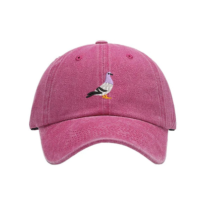 The Watching Pigeon Washed Cotton Baseball Cap