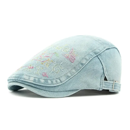 Today is Boring Day Denim Flat Cap