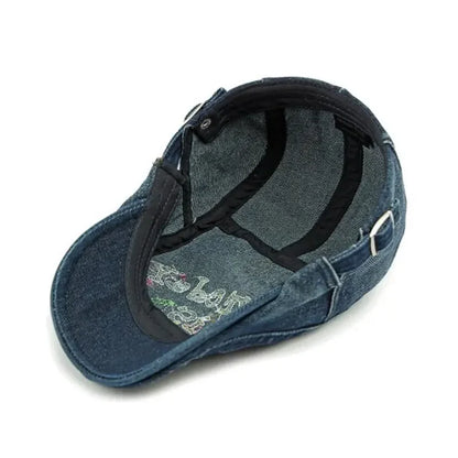 Today is Boring Day Denim Flat Cap