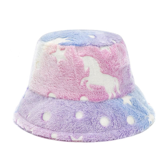 fairytale-rainbow-multicolor-fisherman-headwear-winter-cold-protection-furry