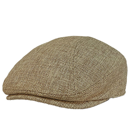 Verona Plain Linen Flat Cap