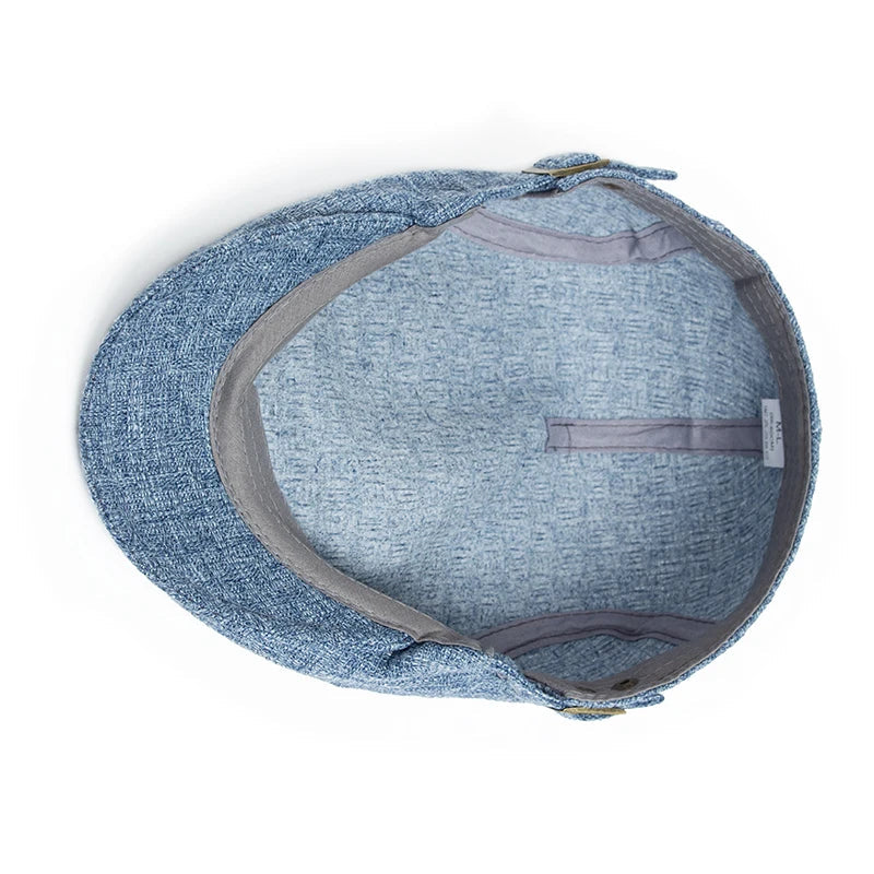 Whistler Linen Driver Flat Cap