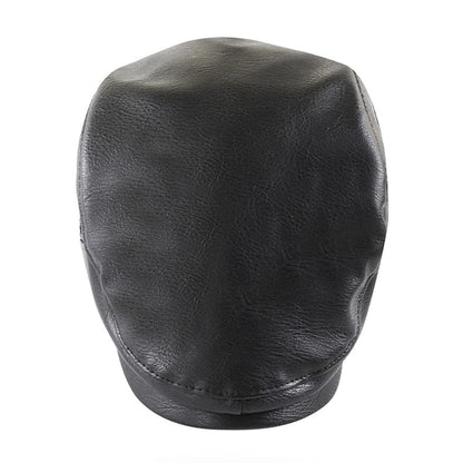 William Leather Duckbill Flat Cap