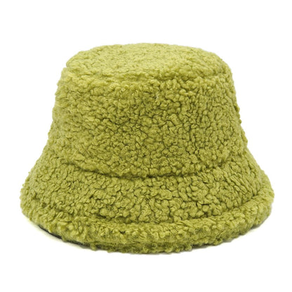Winter Lamb Fur Bucket Hat
