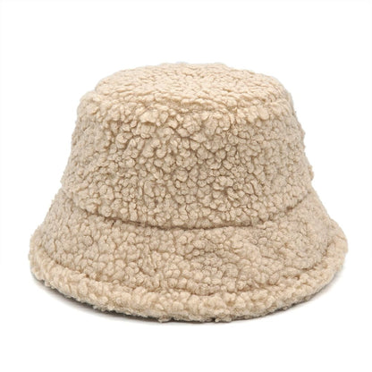 Winter Lamb Fur Bucket Hat