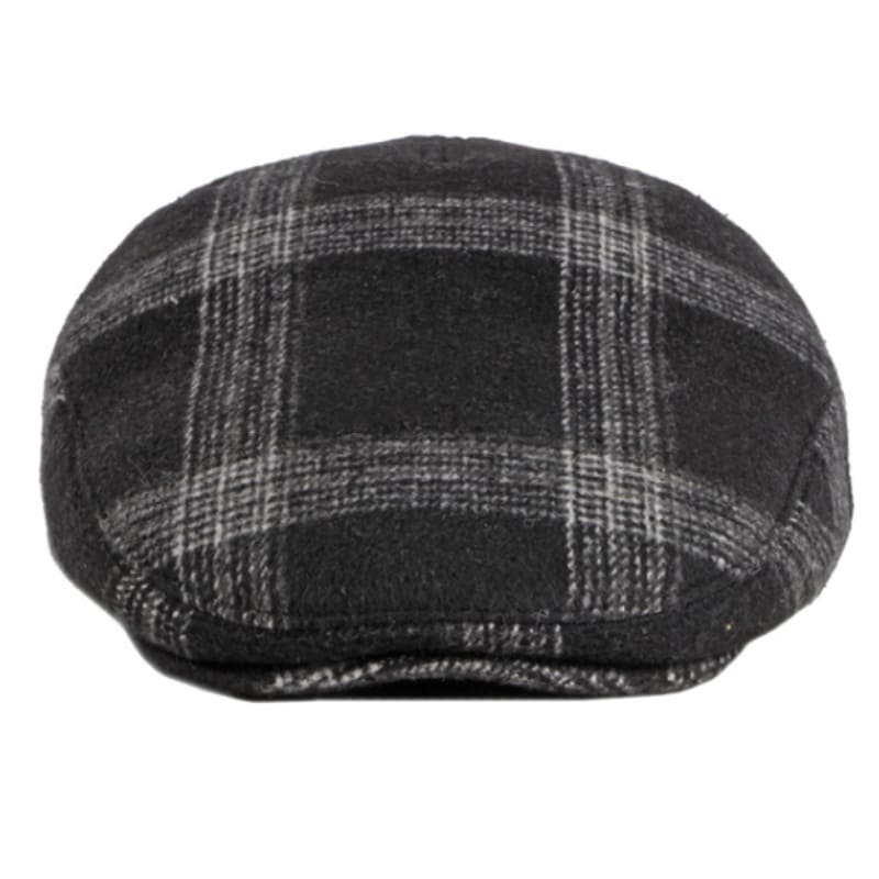 Winter Plaid Earflaps Flat Cap