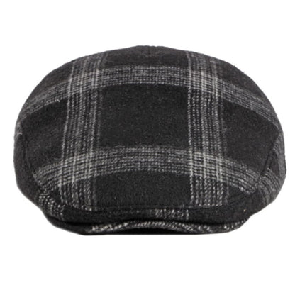 Winter Plaid Earflaps Flat Cap