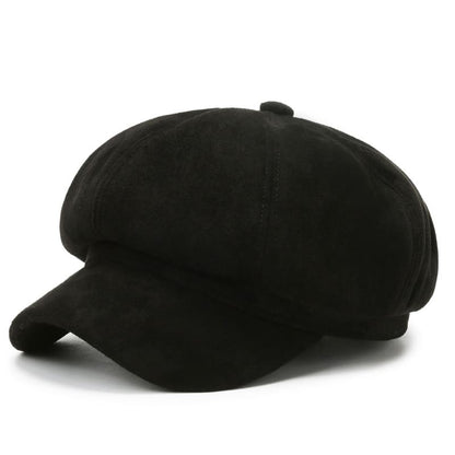 Women's Suede Newsboy Cap