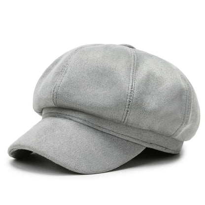 Women's Suede Newsboy Cap