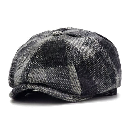 Yankton Plaid Wool Newsboy Cap