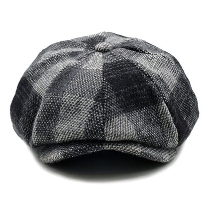 Yankton Plaid Wool Newsboy Cap