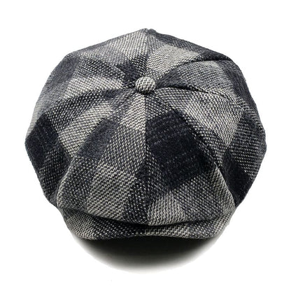 Yankton Plaid Wool Newsboy Cap