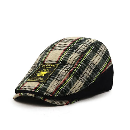 Zleevo Tartan Flat Cap