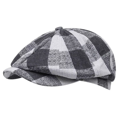 Zweig Tartan Cotton Newsboy Cap