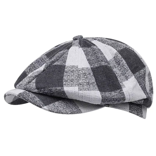 Zweig Tartan Cotton Newsboy Cap